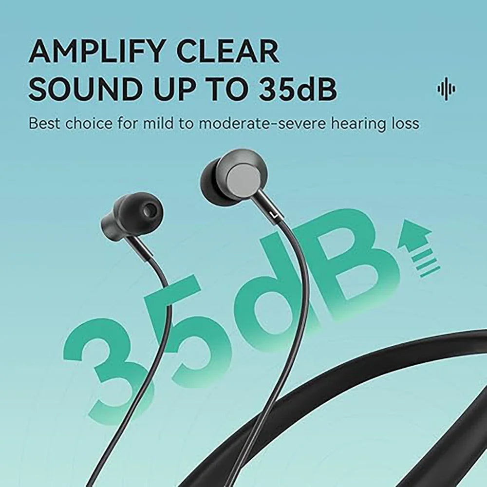 Rechargeable Bluetooth Hearing Aid Headset | Noise Reduction