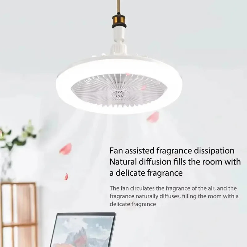 2 In 1 Adjustable Ceiling Fan Lamp | Modern Dimmable Light