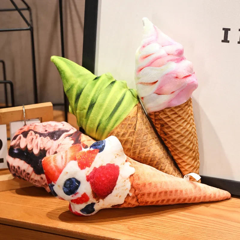 Ice Cream Plush Doll | Adorable Stuffed Decoration & Cushion