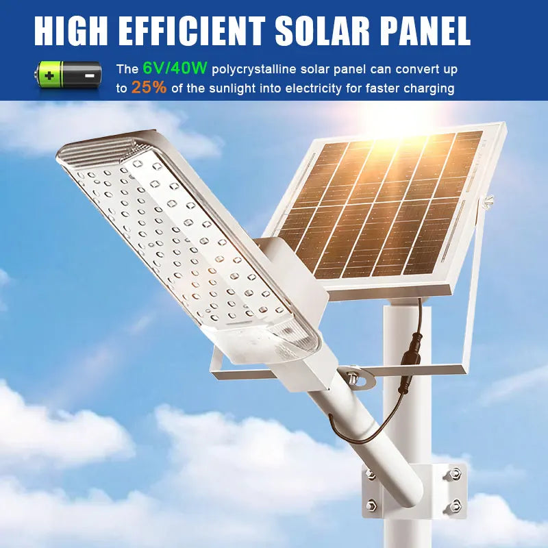 IP68 Waterproof Solar Street Lamp | 8000LM Brightness & Wide Angle