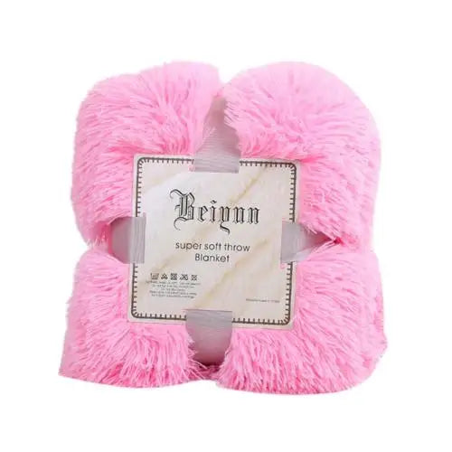 Soft Fluffy Shaggy Throw Blanket | Cozy Faux Fur Bedspread