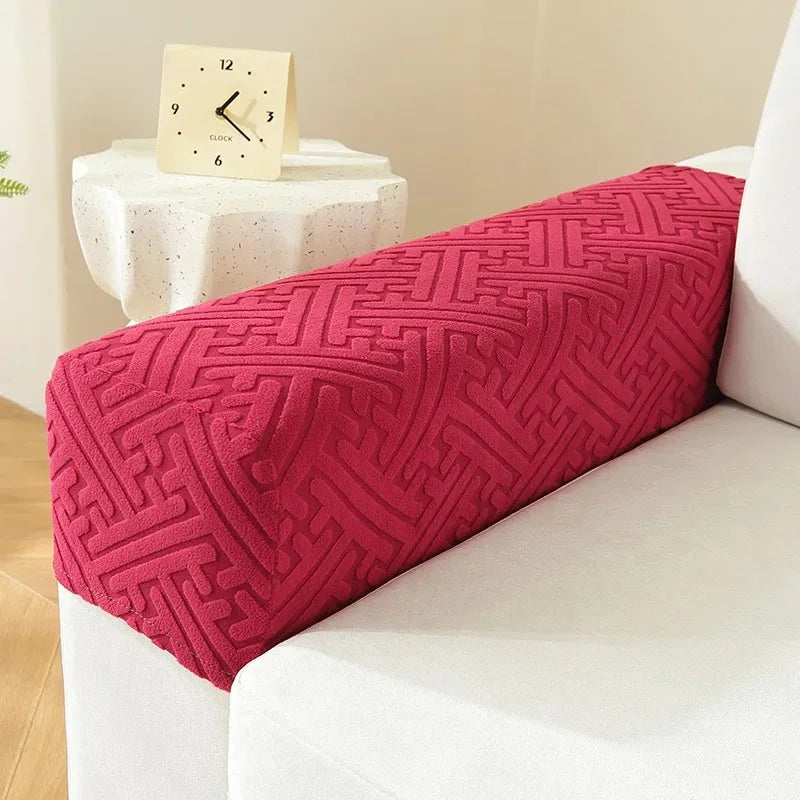 Stretchy Jacquard Armrest Covers | Stylish Sofa & Chair Protectors