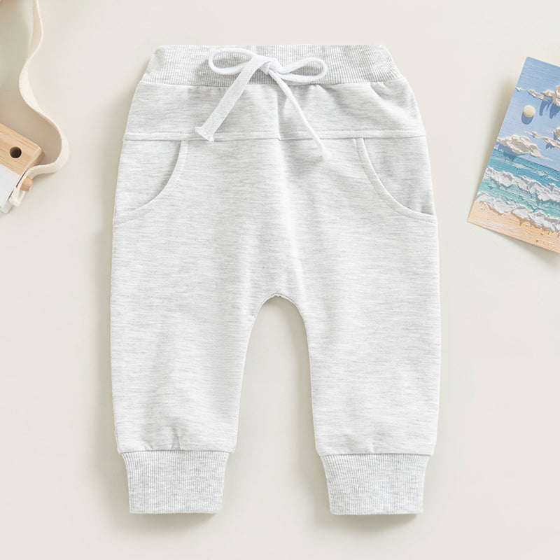 Baby Boys Casual Jogger Sweatpants with Pockets | Comfy Trousers