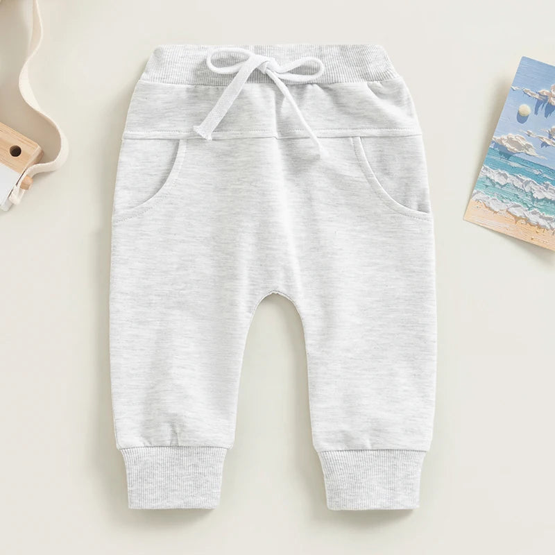 Baby Boys Casual Jogger Sweatpants with Pockets | Comfy Trousers
