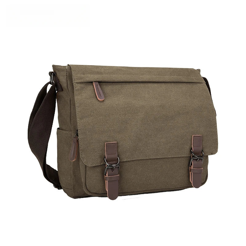 Bolso cruzado de lona unisex moderno | Elegante bolso para portátil de estudiante