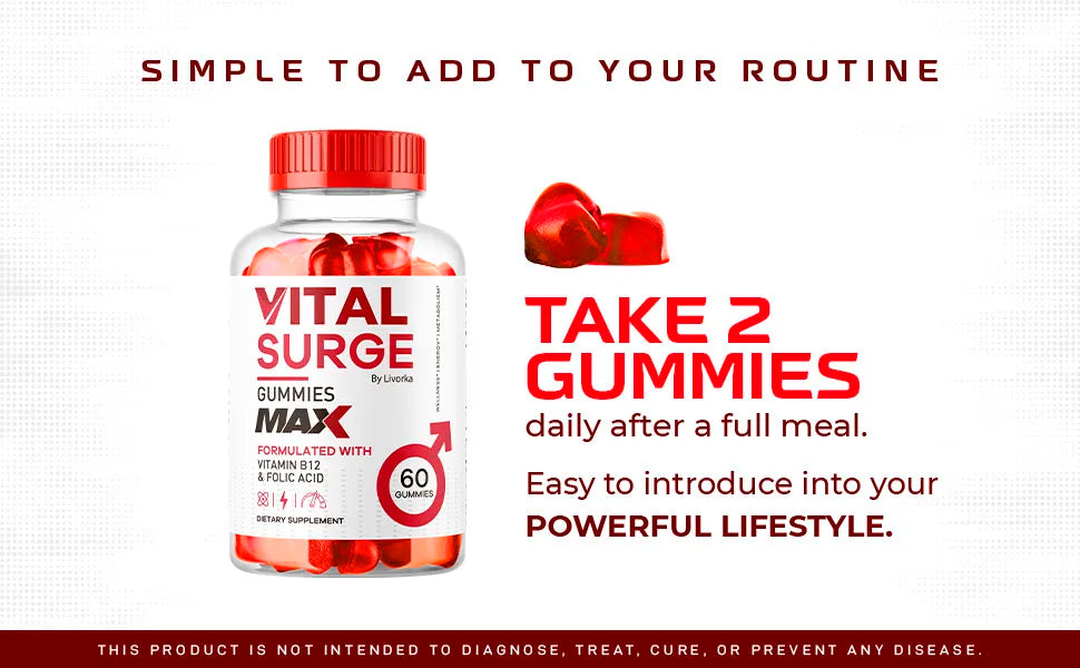 Maximum Strength Men's Vitality Gummies | 1050 MG Supplement