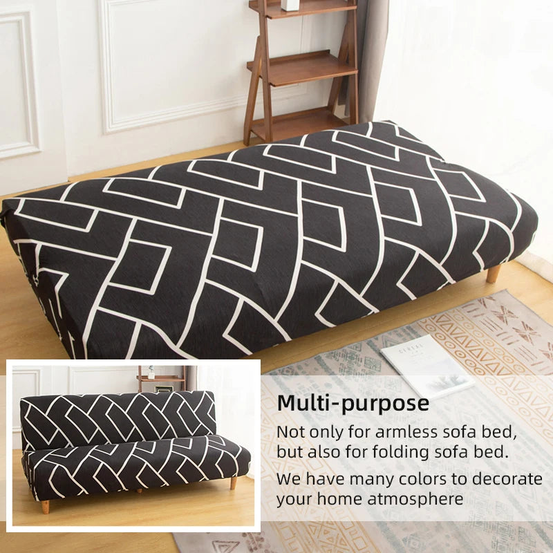 Stretch Printed Sofa Bed Cover | Dust-Proof Furniture Protector