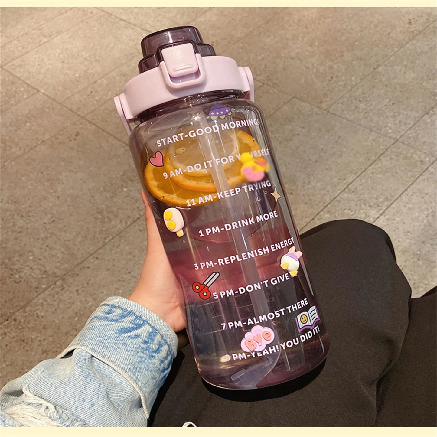 2000ml Large Capacity Sports Water Bottle | Leak-Proof & Portable