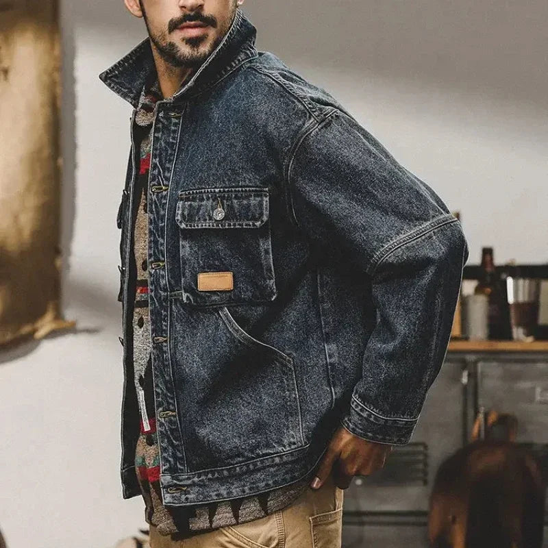 Trendy Loose Cowboy Coat for Men | Casual Denim Jackets