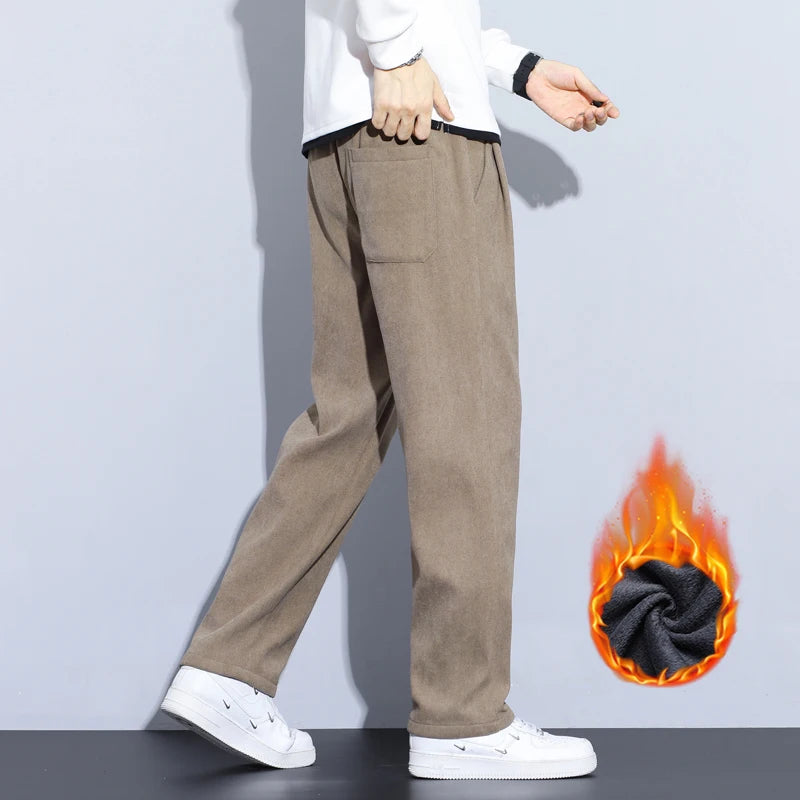 Men’s Thermal Fleece Pants | Cozy Wide-Leg Winter Sweatpants