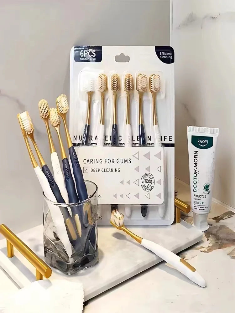 Soft Hair Toothbrush for Adults | Gentle Gum Protection