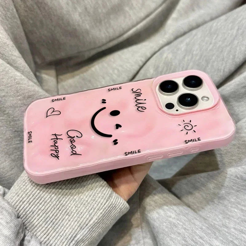 Funny Cartoon Face Phone Case | Colorful TPU Cover for iPhone