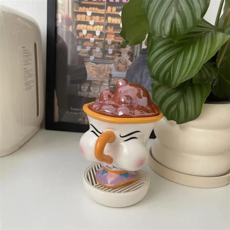 Taza de cerámica creativa con tapa | Perfecta para café y té
