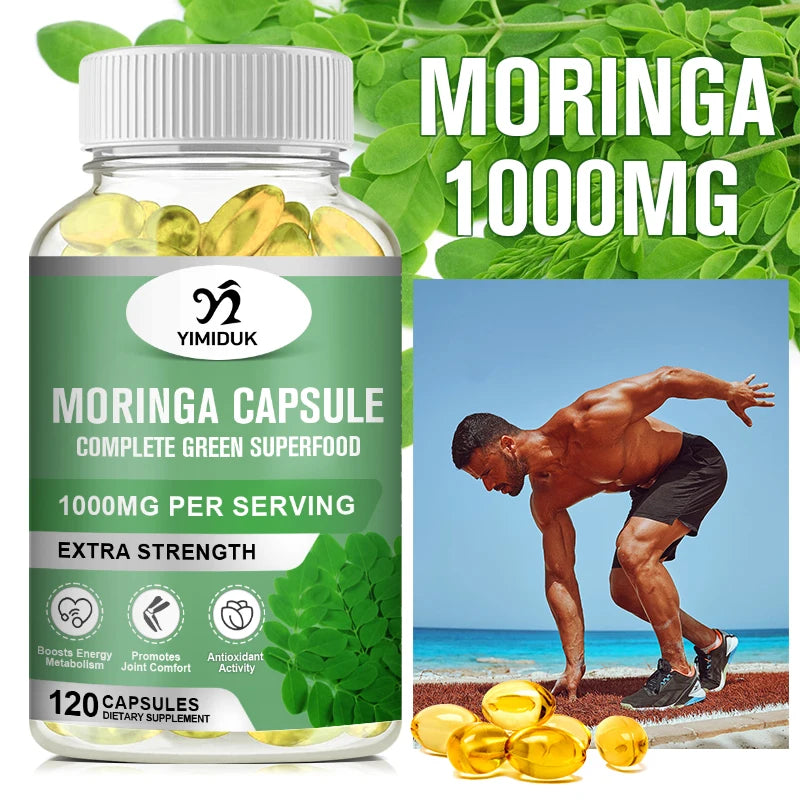 Pure Moringa Oleifera Capsules | Support Skin Glow & Energy