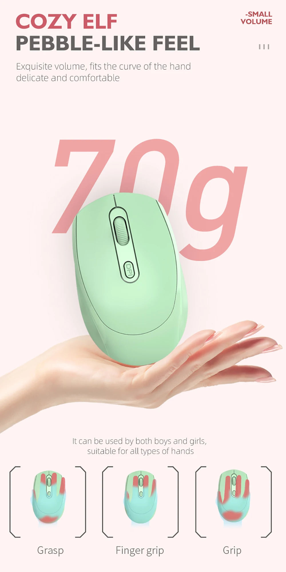 Ergonomic Wireless Silent Mouse | Rechargeable & Dual Mode