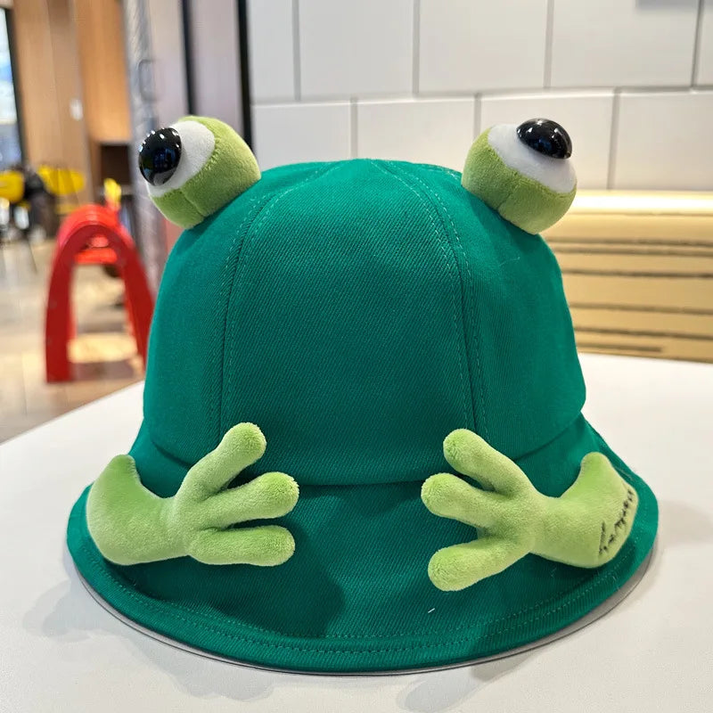 Cute Big Eyes Frog Bucket Hats | Stylish Sun Protection Cap