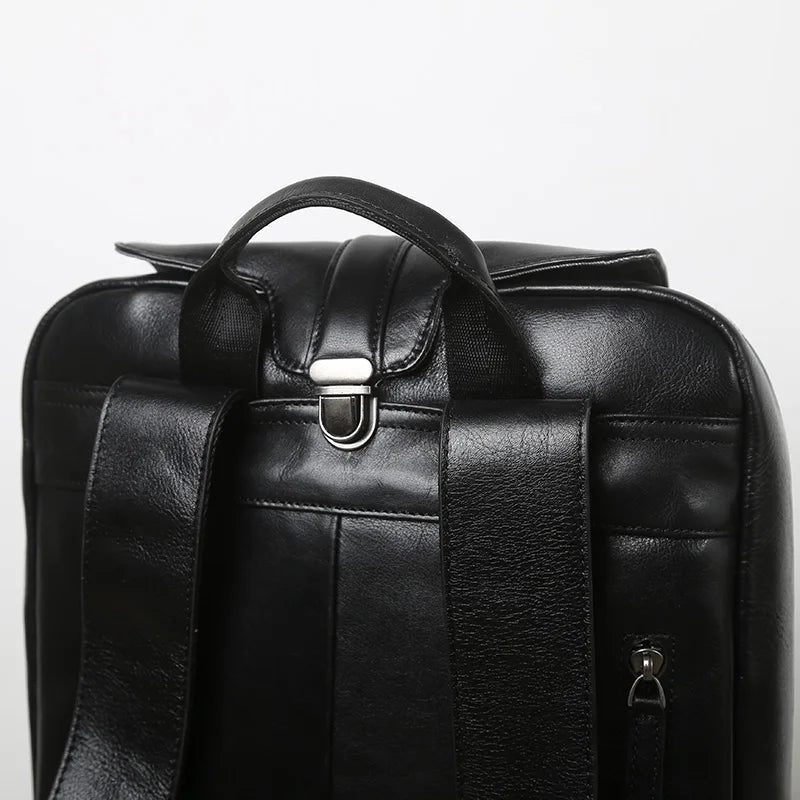 Men's Vintage Leather Backpack | High Capacity Computer Bag