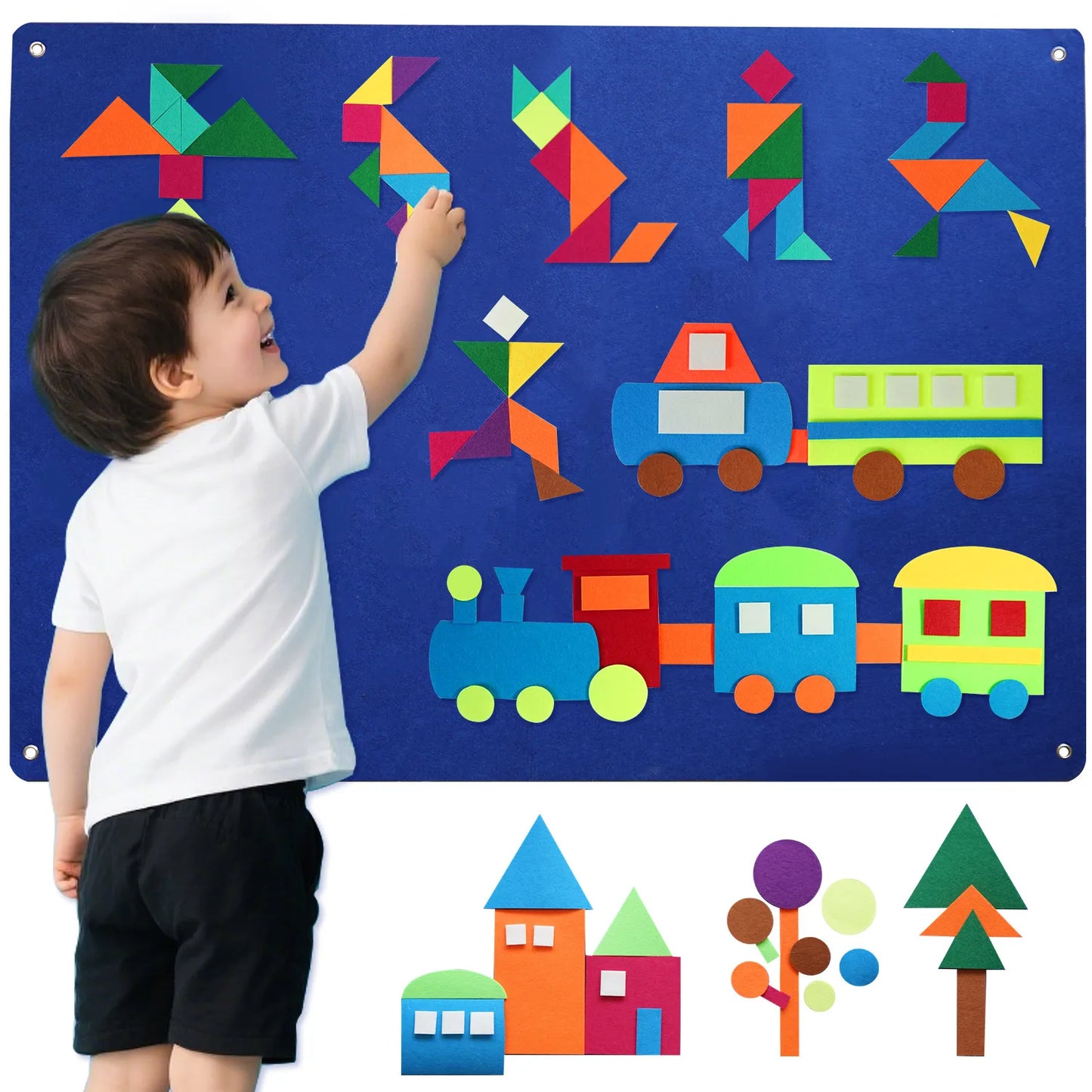 Children's Shape Teaching Felt Board Story Set | Montessori Fun