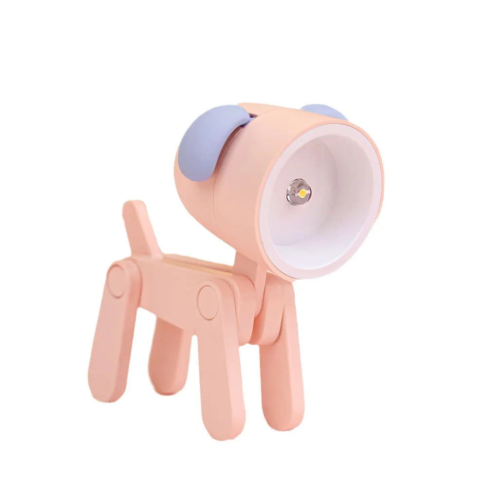 Adorable Mini Lámpara de Noche de Cachorro Manchado | Bonito Regalo de Lámpara de Escritorio