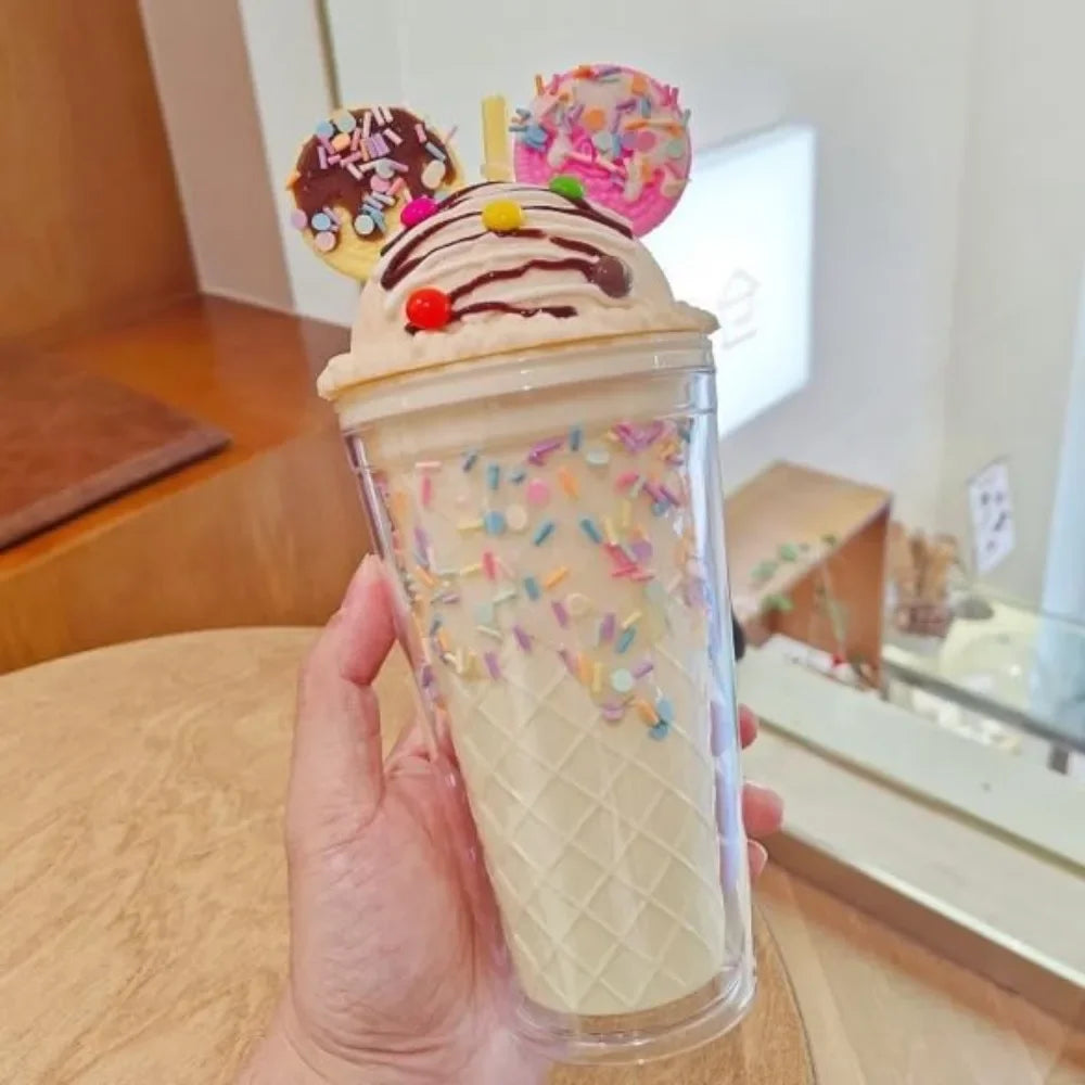 450ml Cute Water Bottle for Girls | BPA Free Double Wall Tumbler