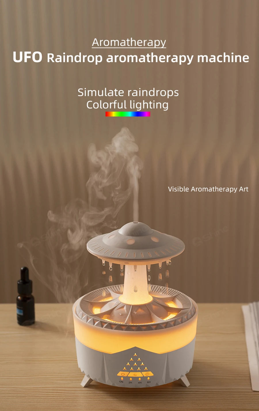 LED Aroma Diffuser with Remote | 7-Color Humidifier for Home