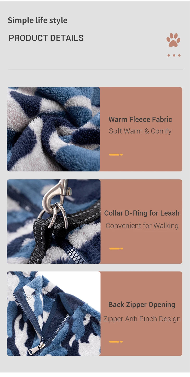 Warm Fleece Overalls for Dogs | Soft Winter Jumpsuit