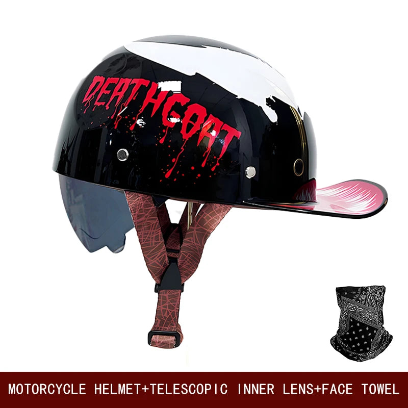Universal Retro Motorcycle Helmet | Stylish Summer Half Helmet
