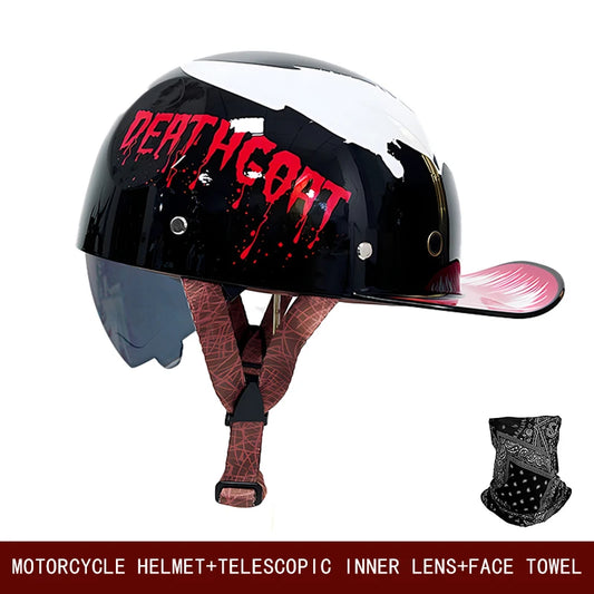 Universal Retro Motorcycle Helmet | Stylish Summer Half Helmet