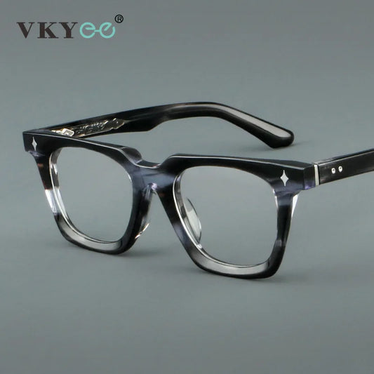Gafas de lectura clásicas retro cuadradas de acetato anti-luz azul