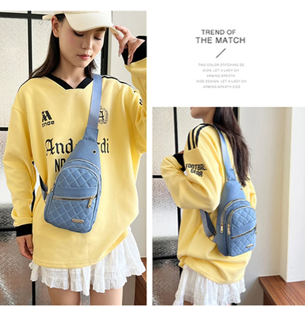 Waterproof Chest Bag for Women | Fashionable Anti-Theft Sling Backpack