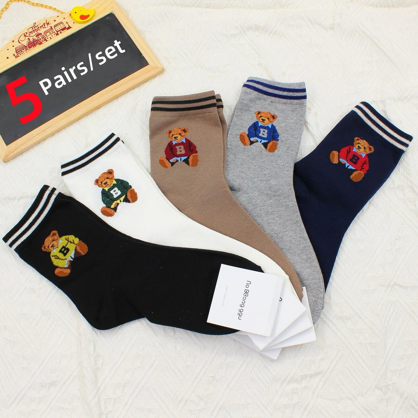 Adorable Women's Striped Cartoon Socks | Cute Kawaii Style