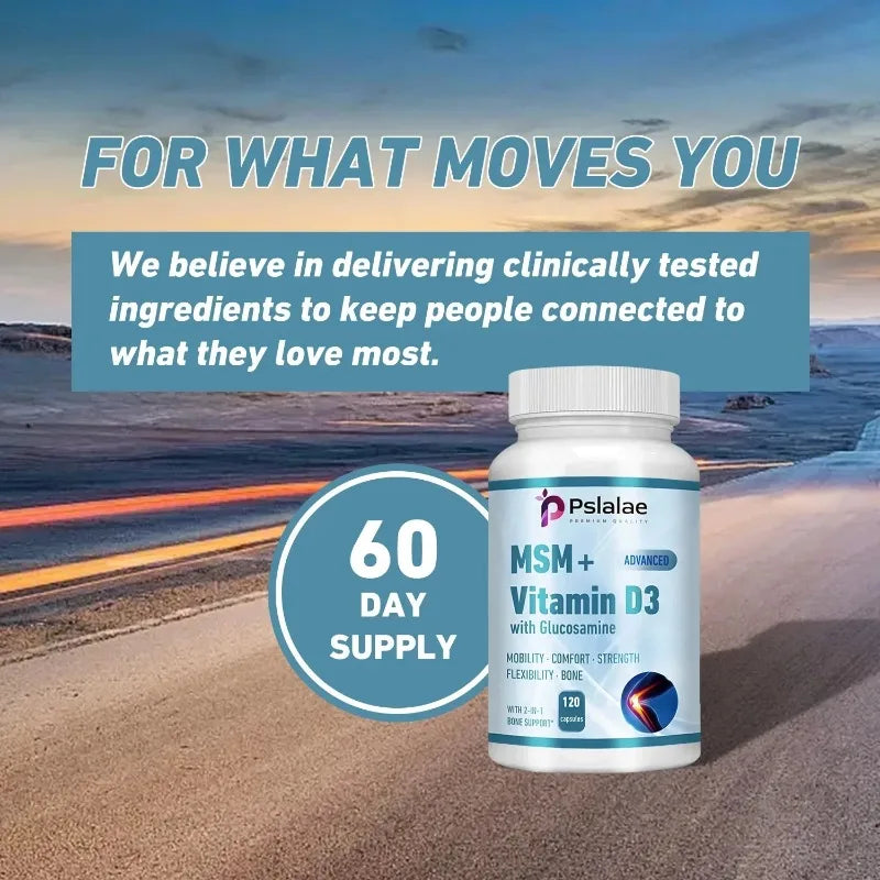 MSM + Vitamin D3 with Glucosamine - Joint Support Supplement