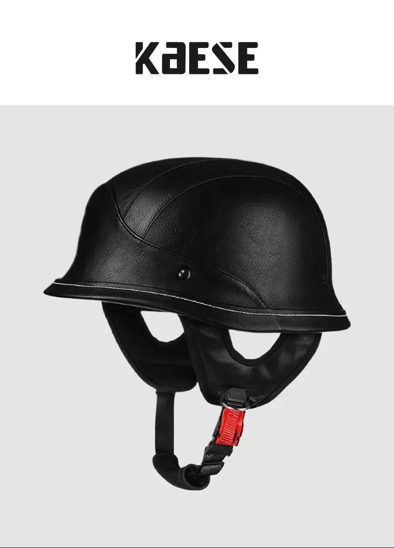 Vintage Half Face Motorcycle Helmet | Retro Scooter Safety Gear