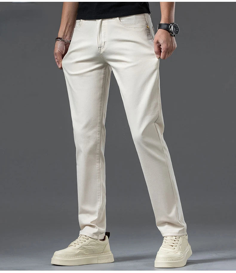 Men's Slim Casual Stretch Jeans | Smart Business Fashion Trousers