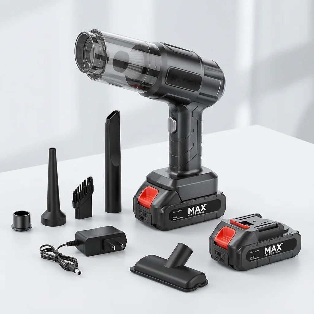 Cordless Handheld Car Vacuum Cleaner | Low Noise & Dual Filtration