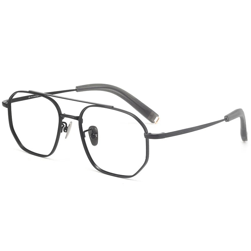 Ultralight Double Bridge Pilot Eyeglasses | Pure Titanium Frames