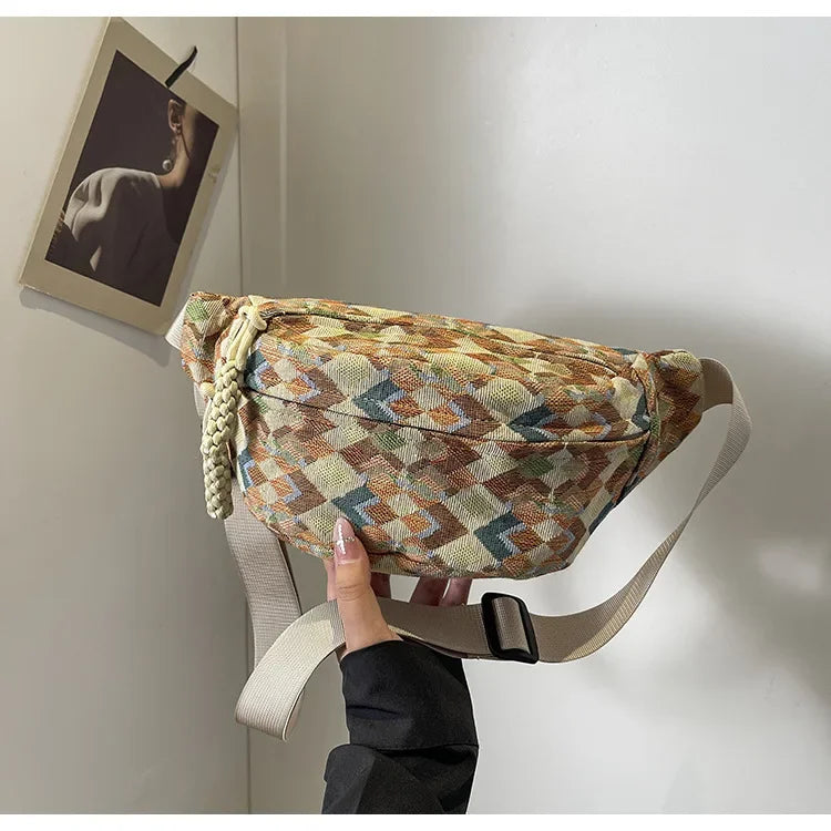 Stylish Corduroy Belt Bag for Women | Versatile Fanny Pack
