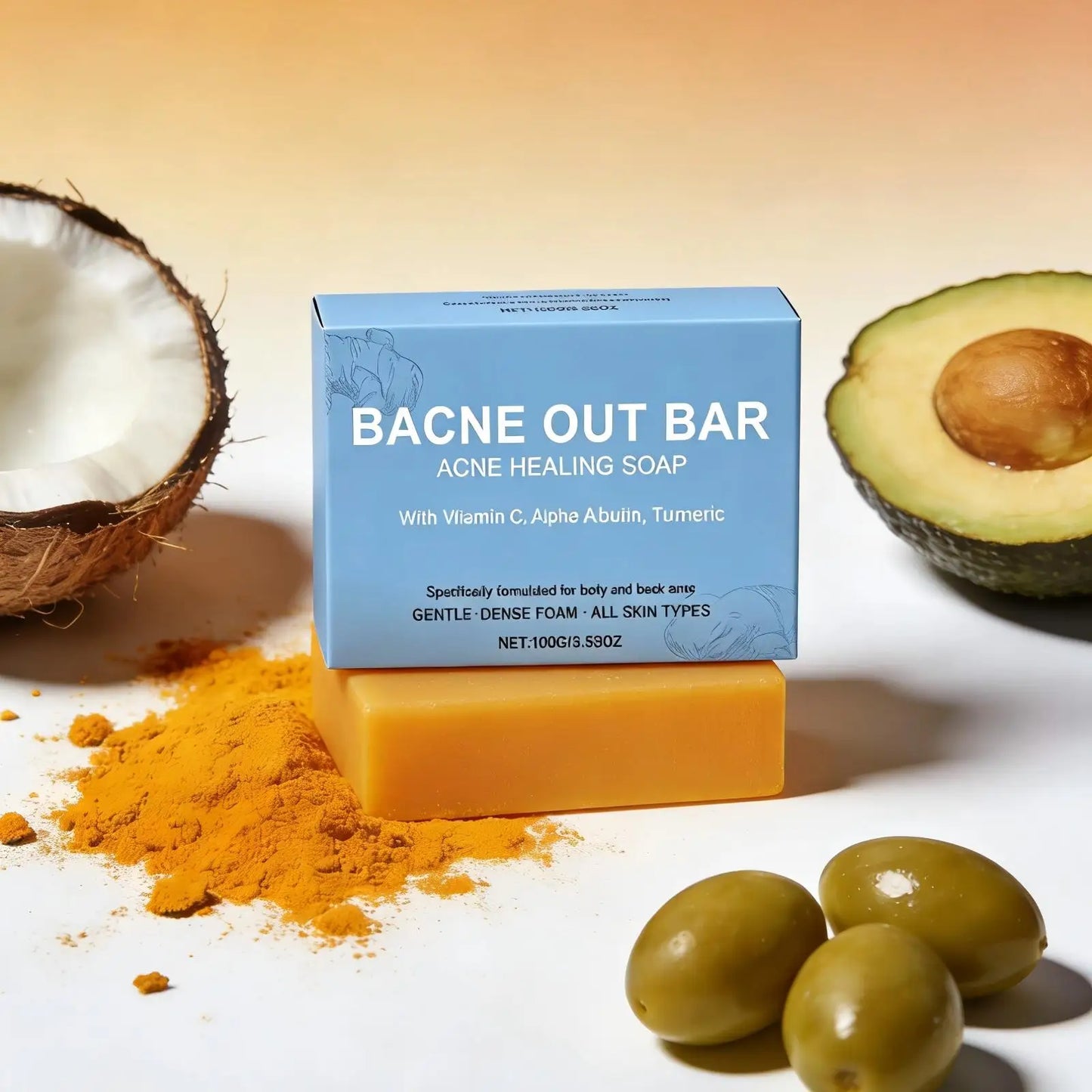 Turmeric Lightening Soap | Exfoliating Body Soap for Acne Control