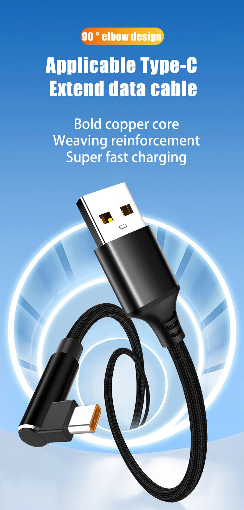 6A Fast Charging USB C Cable | 3m 5m Type C Data Cable