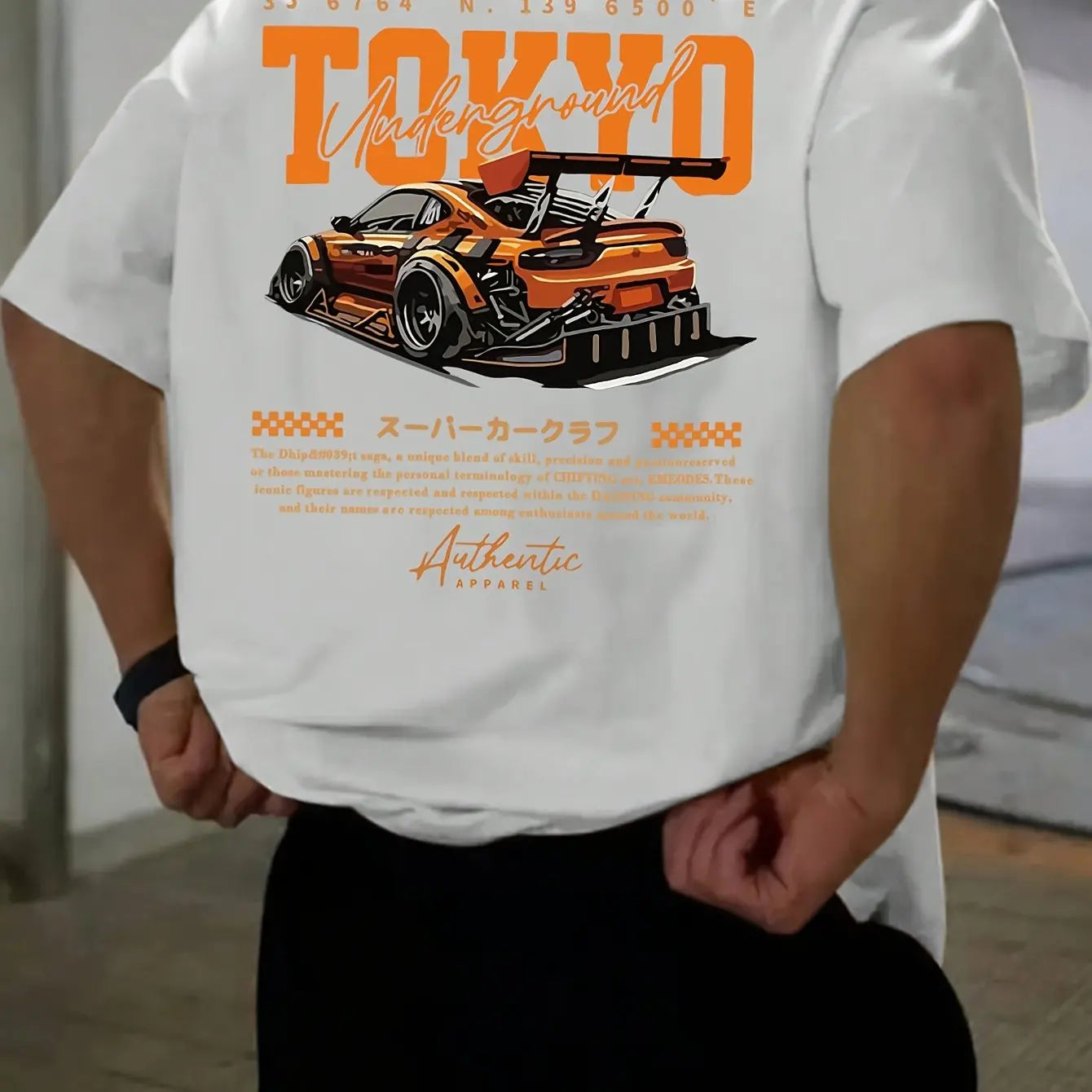 Men's Cotton Casual T-Shirt | Stylish Japanese Tokyo Design