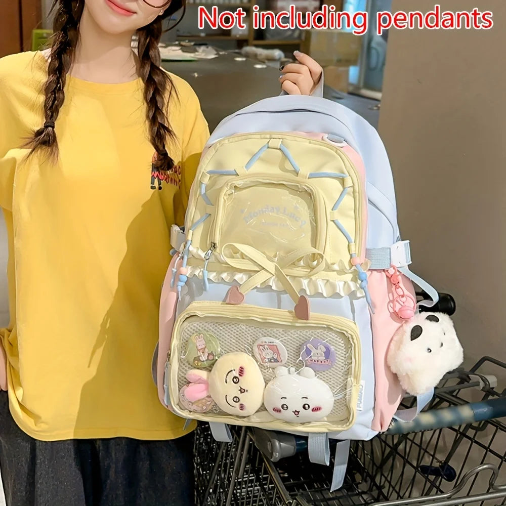 Cute Lightweight Women's Two-Piece Backpack Set for School