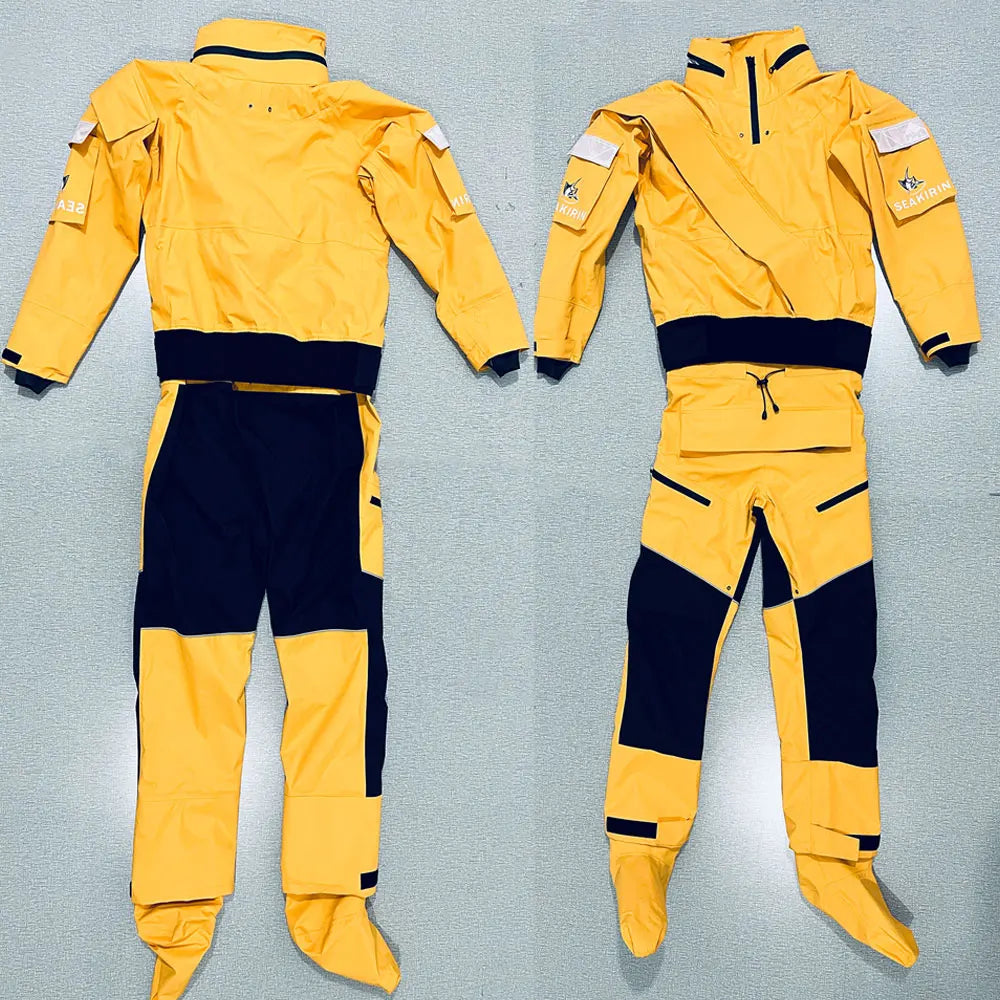 Waterproof Full Drysuit with Detachable Hood for Watersports
