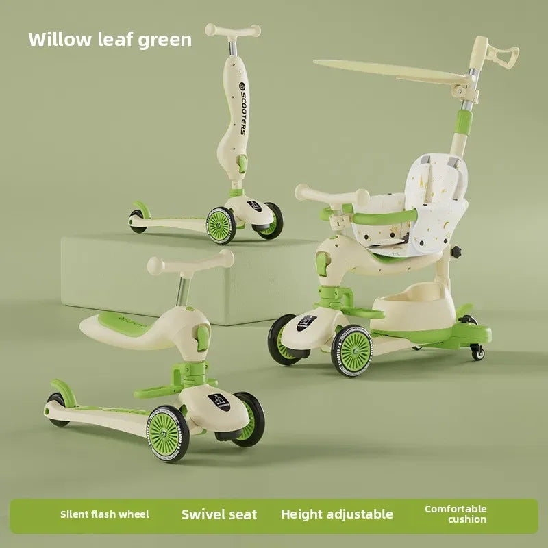 Foldable 3-Wheel Kids Scooter | Portable Musical Fun for Children