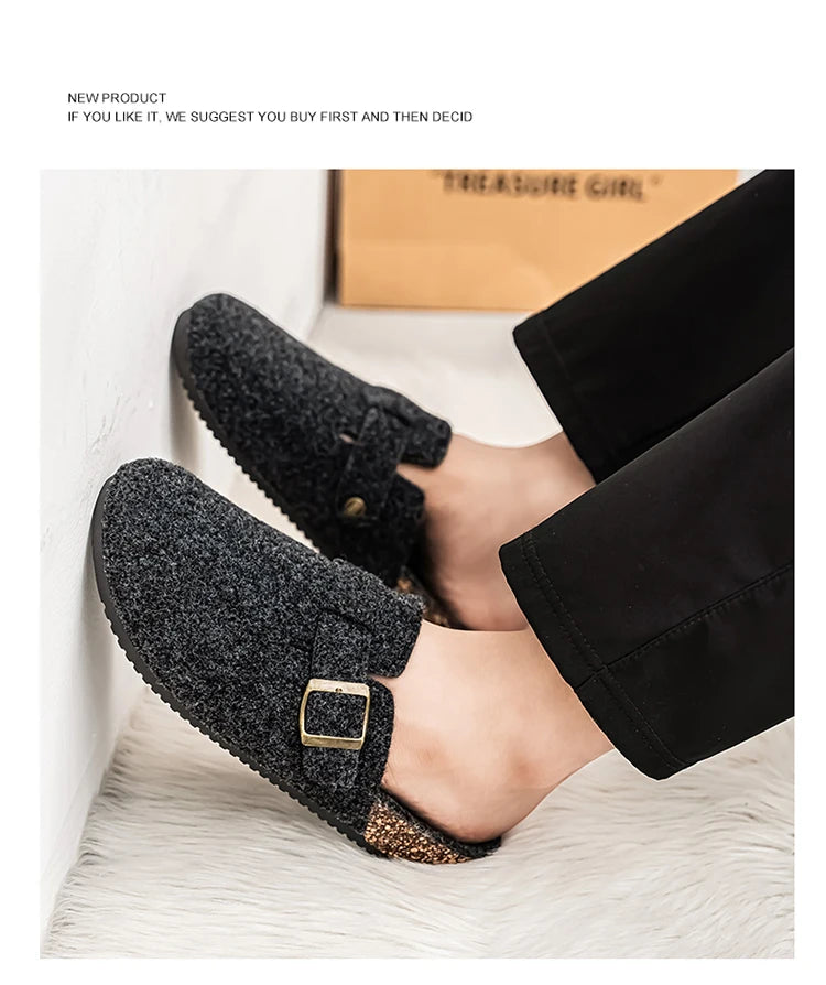 Plush Winter Clogs | Stylish Slip-On Cork Slippers for All