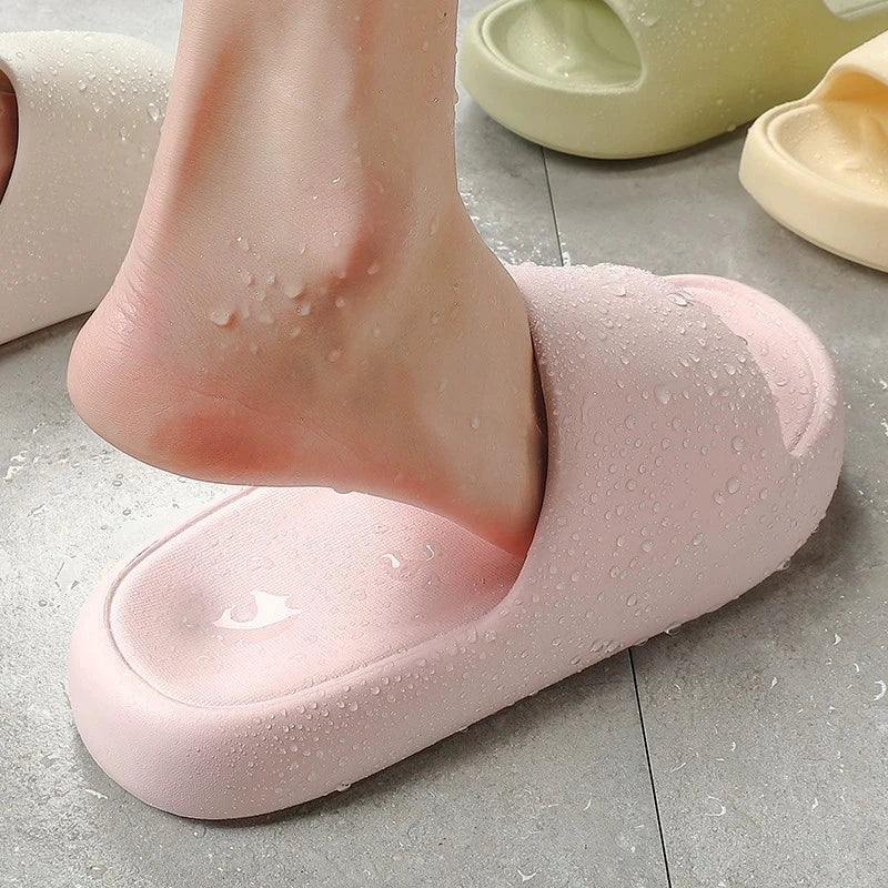 Unisex Non-Slip Pillow Slides | Soft Sole Summer Slippers