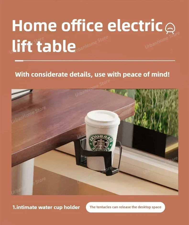 Solid Wood Electric Lifting Table | Versatile Office & Gaming Desk