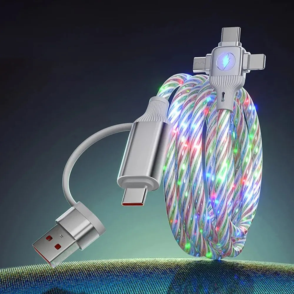 High-Speed Fast Charging PVC Cable | 3-in-2 Multi USB Design