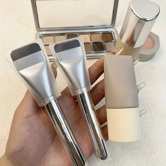 Ultra Fine Straight Line Foundation Brush | Flat Head Wool Fiber Makeup Brush for Concealer & Highlighter 2026