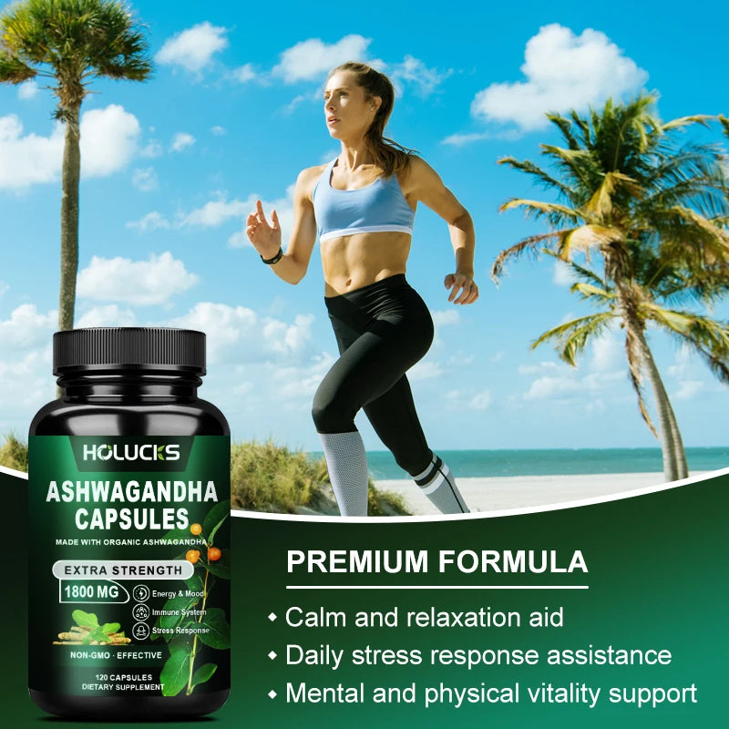 Ashwagandha Capsules for Stress Relief & Energy Support