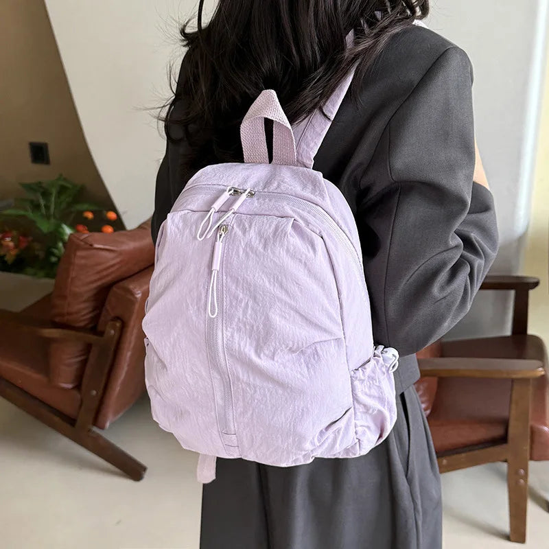 Lightweight Macaron Color Oxford Backpack for Women | Casual Chic bag